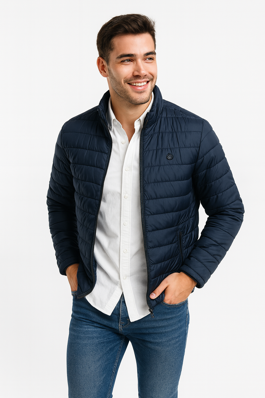Chaqueta acolchada marino