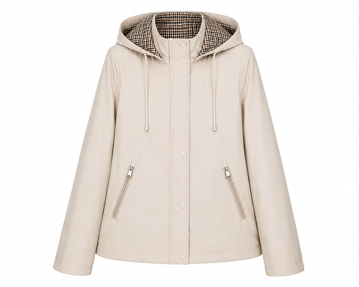 Chaqueta tipo parka con capucha reversible engomada