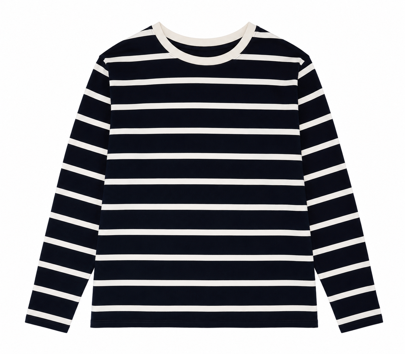 Camiseta rayas finas de manga larga