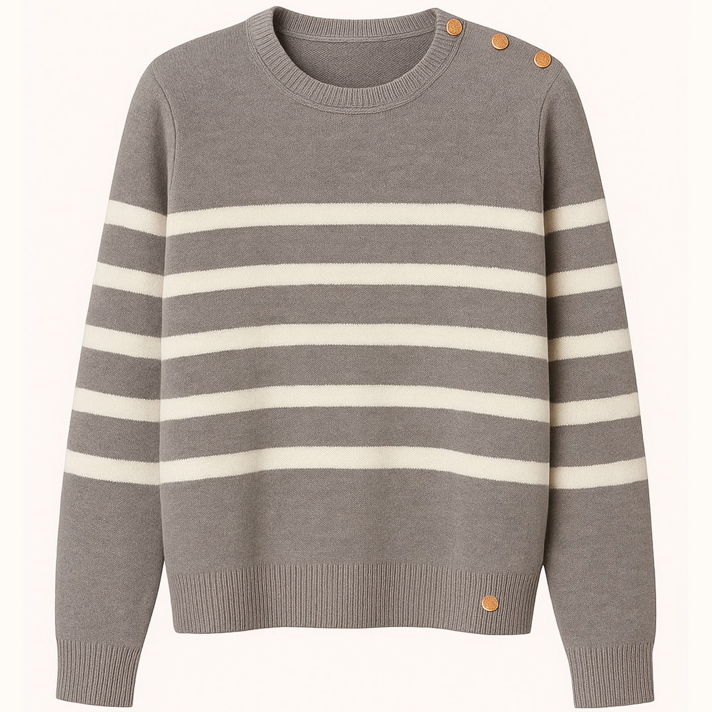 Jersey a rayas botones en hombro