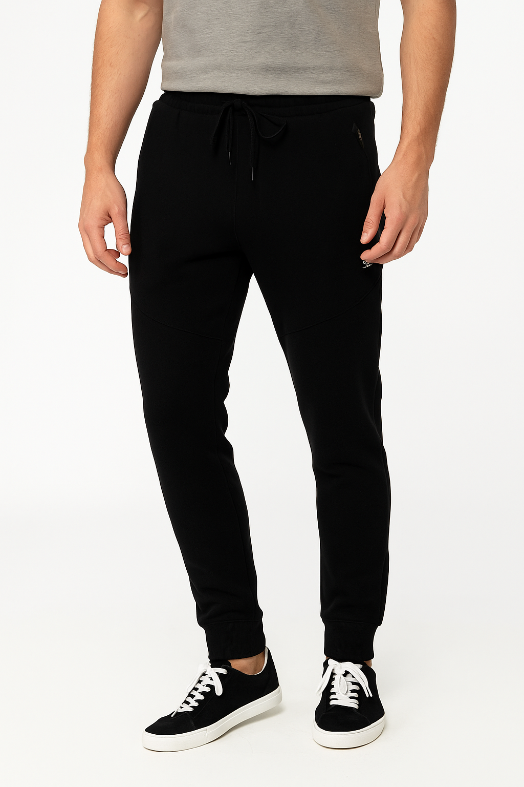 Pantalón de chándal cremallera negro