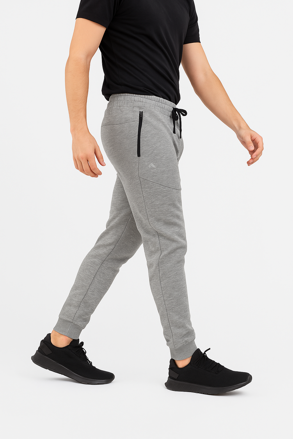 Pantalón de chándal cremallera gris