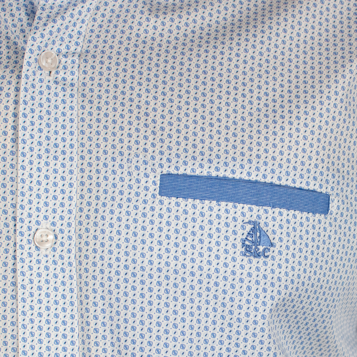 Camisa Hombre Manga Larga Detalles Celeste