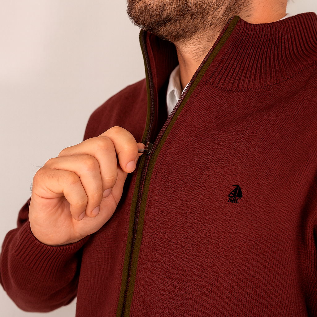 Chaqueta cerrojillo granate