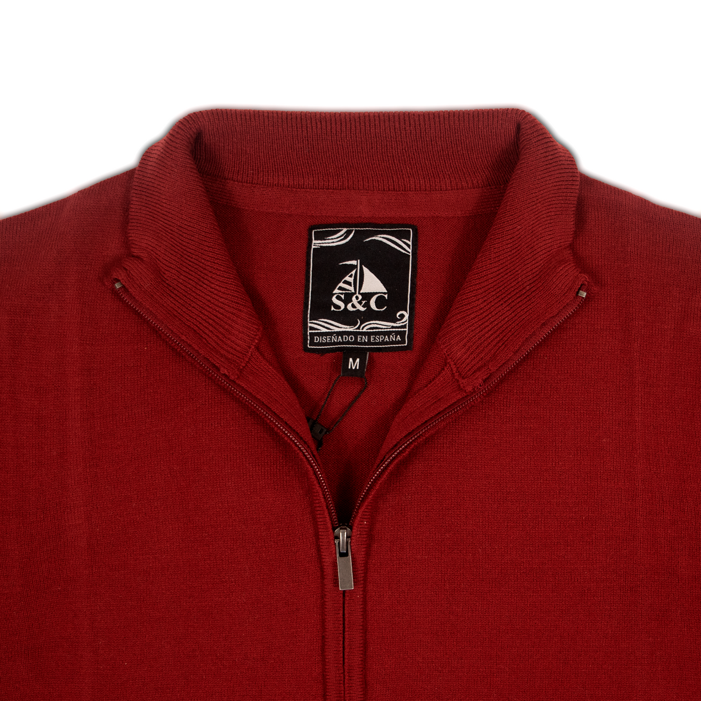 Chaqueta Hombre de Punto Granate