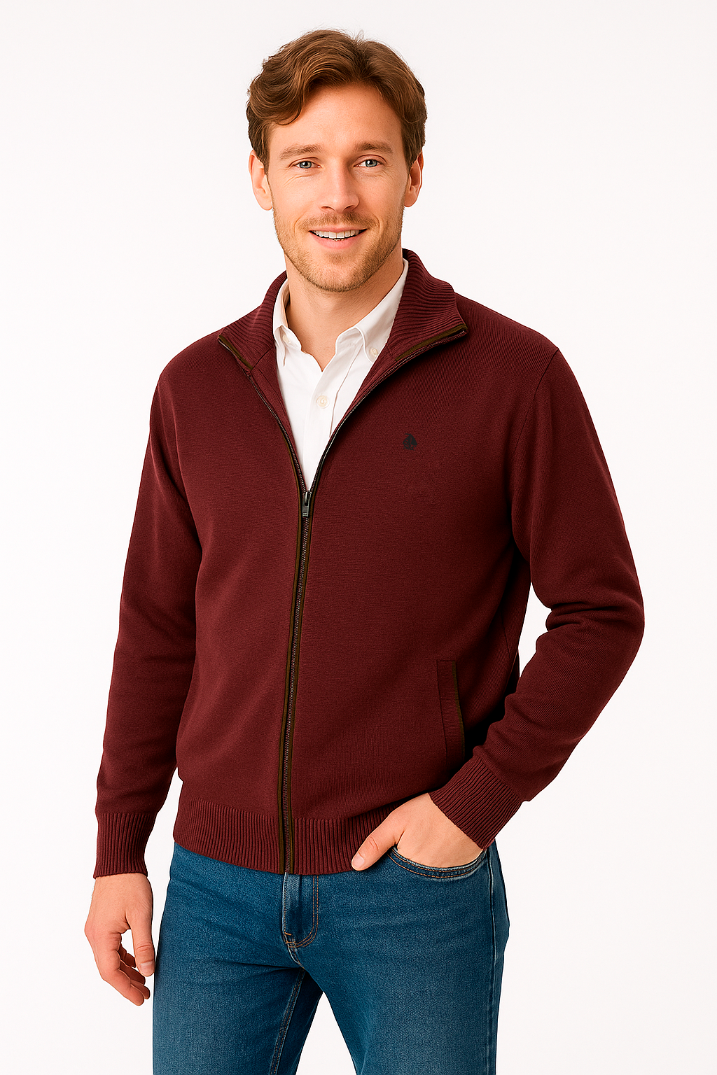 Chaqueta cerrojillo granate
