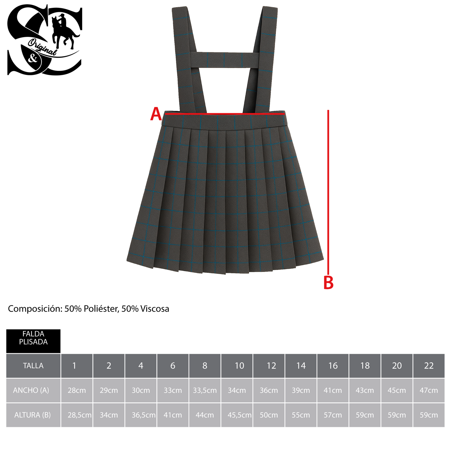 Falda plisada