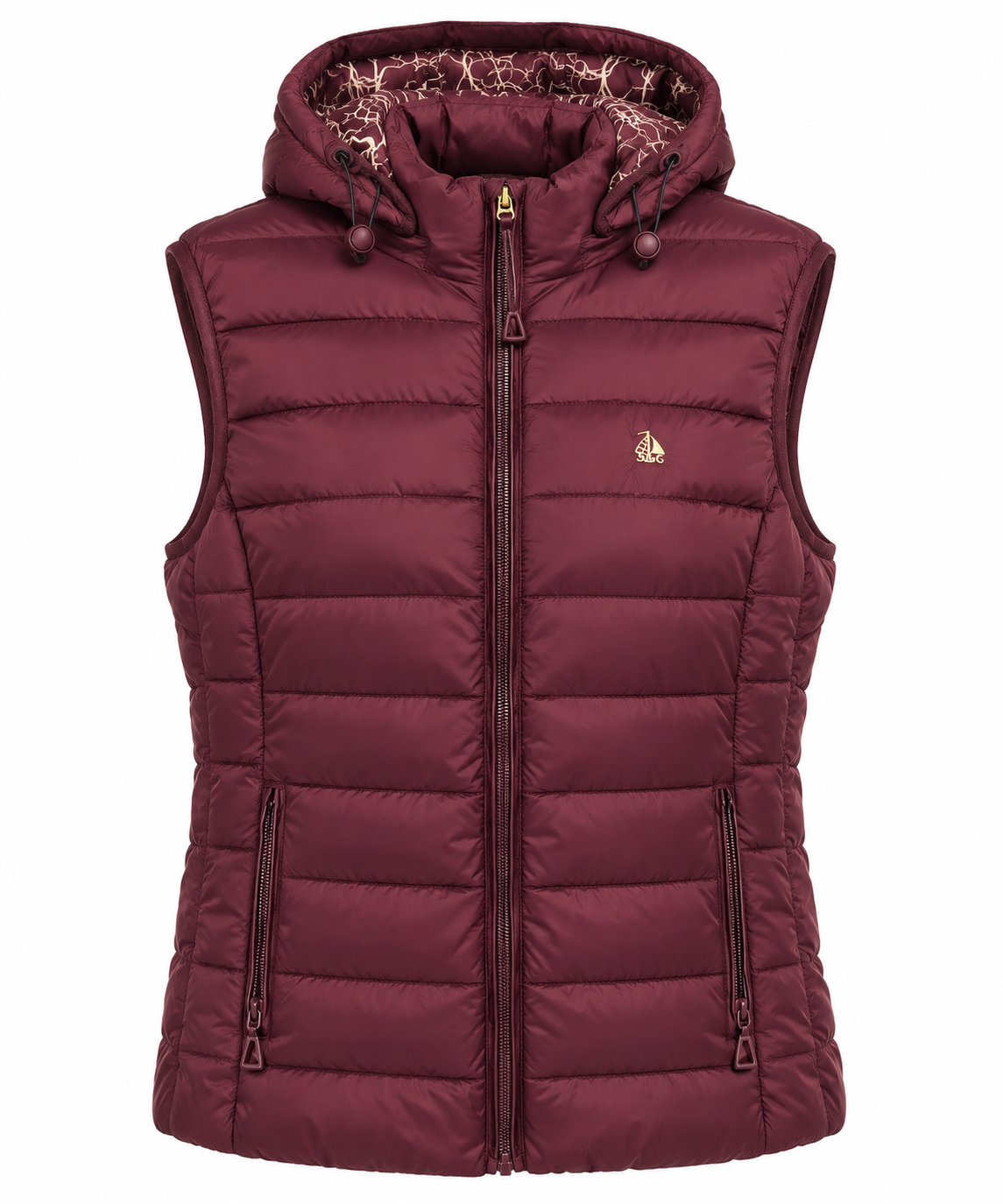 Chaleco Mujer acolchado reversible vino