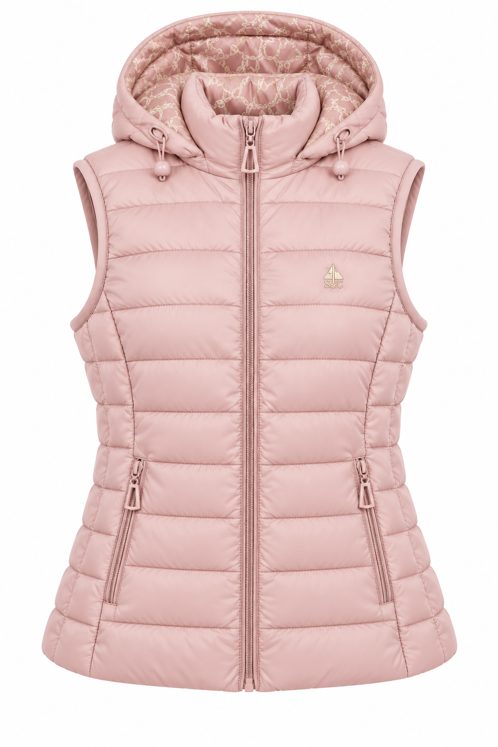 Chaleco Mujer acolchado reversible rosa
