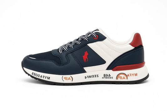 Deportiva hombre marino, blanco y rojo