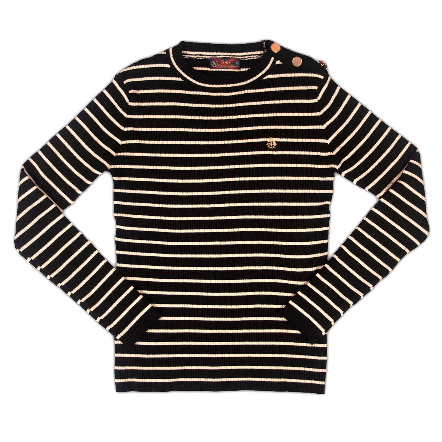 Jersey Mujer Rayas Negro