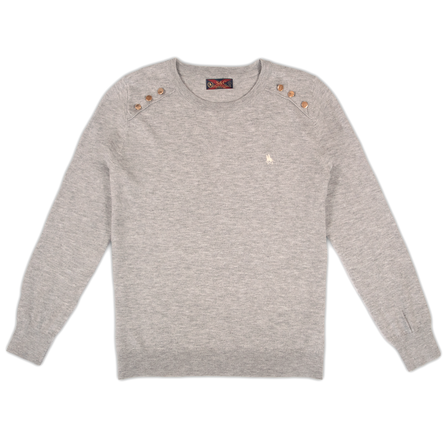Jersey de Mujer Gris Chapas