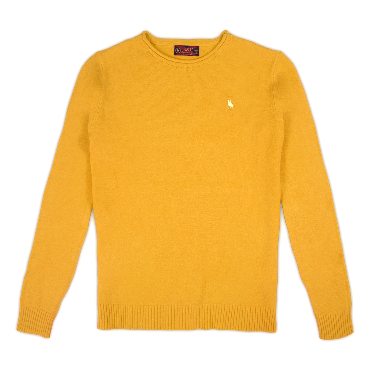 Jersey de Mujer Cuello Redondo Amarillo