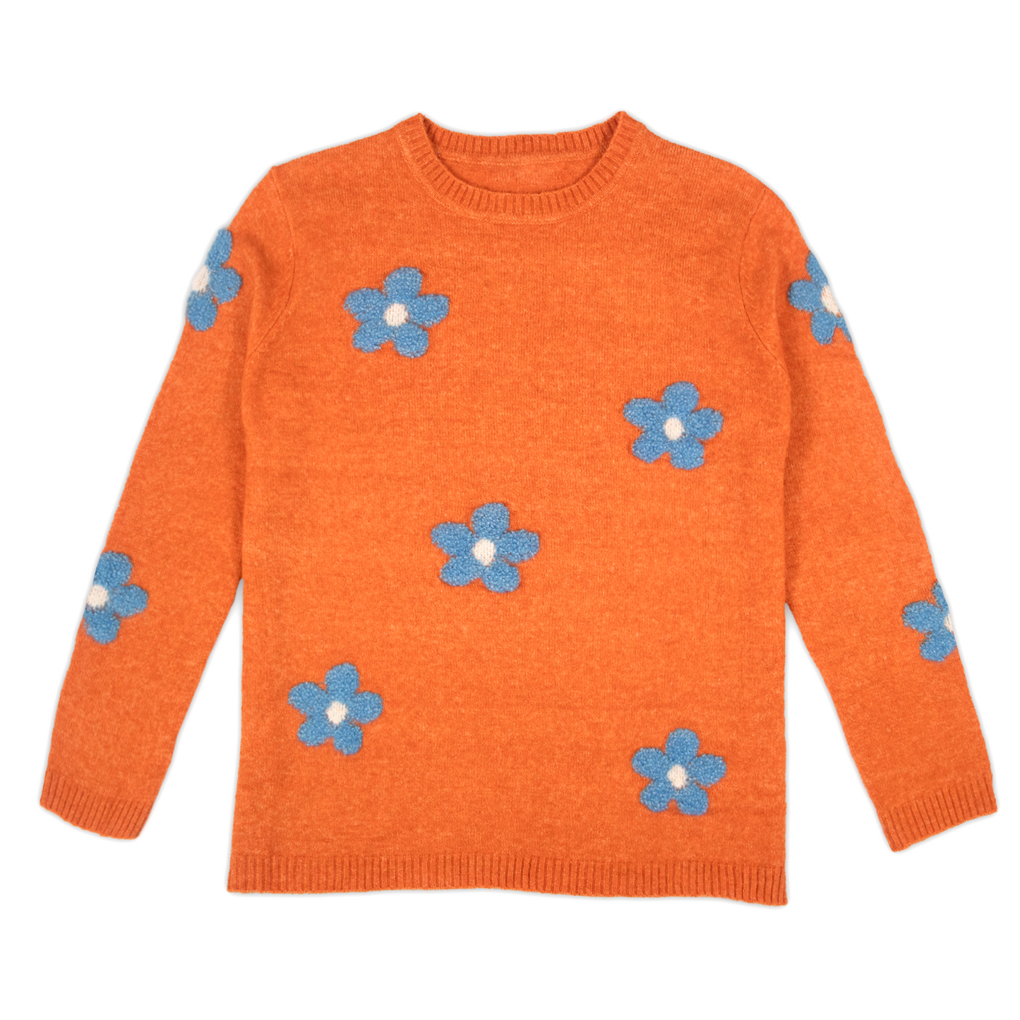 Jersey Mujer Naranja Flores