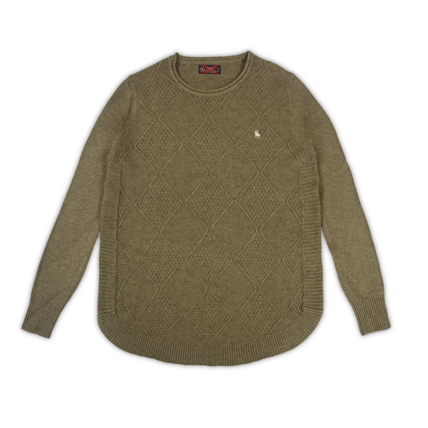 Jersey Mujer Textura Rombos Verde