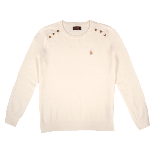 Jersey de Mujer Blanco Roto Chapas