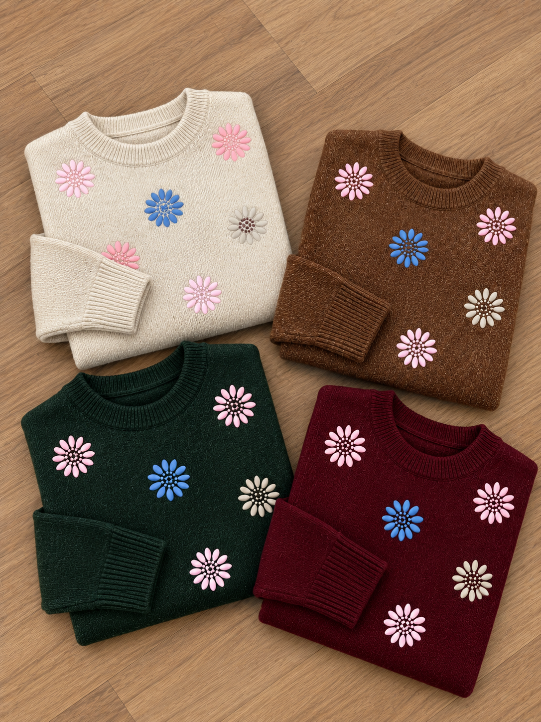Jersey mujer margaritas de colores