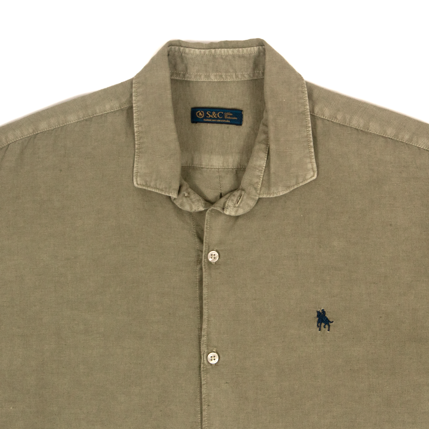 Camisa lino Kaki