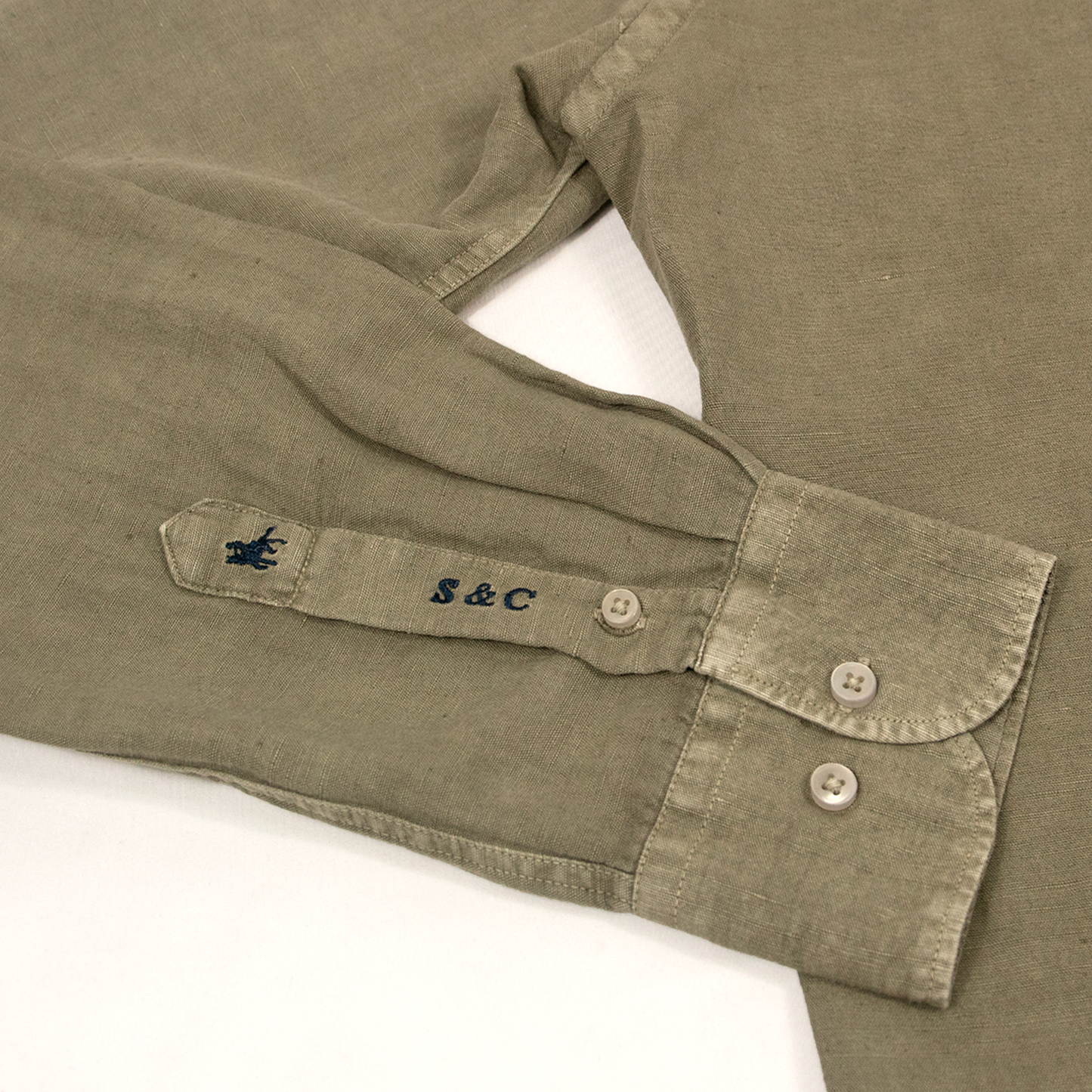 Camisa lino Kaki