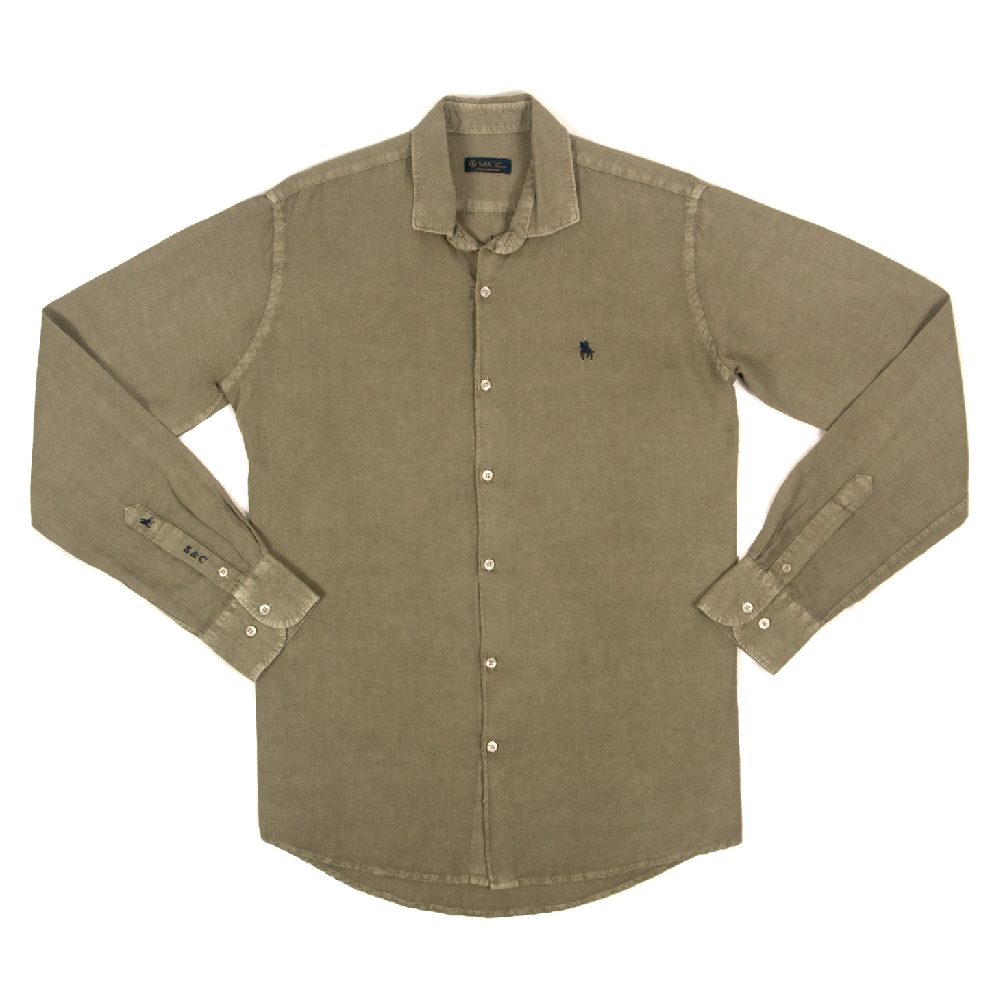 Camisa lino Kaki