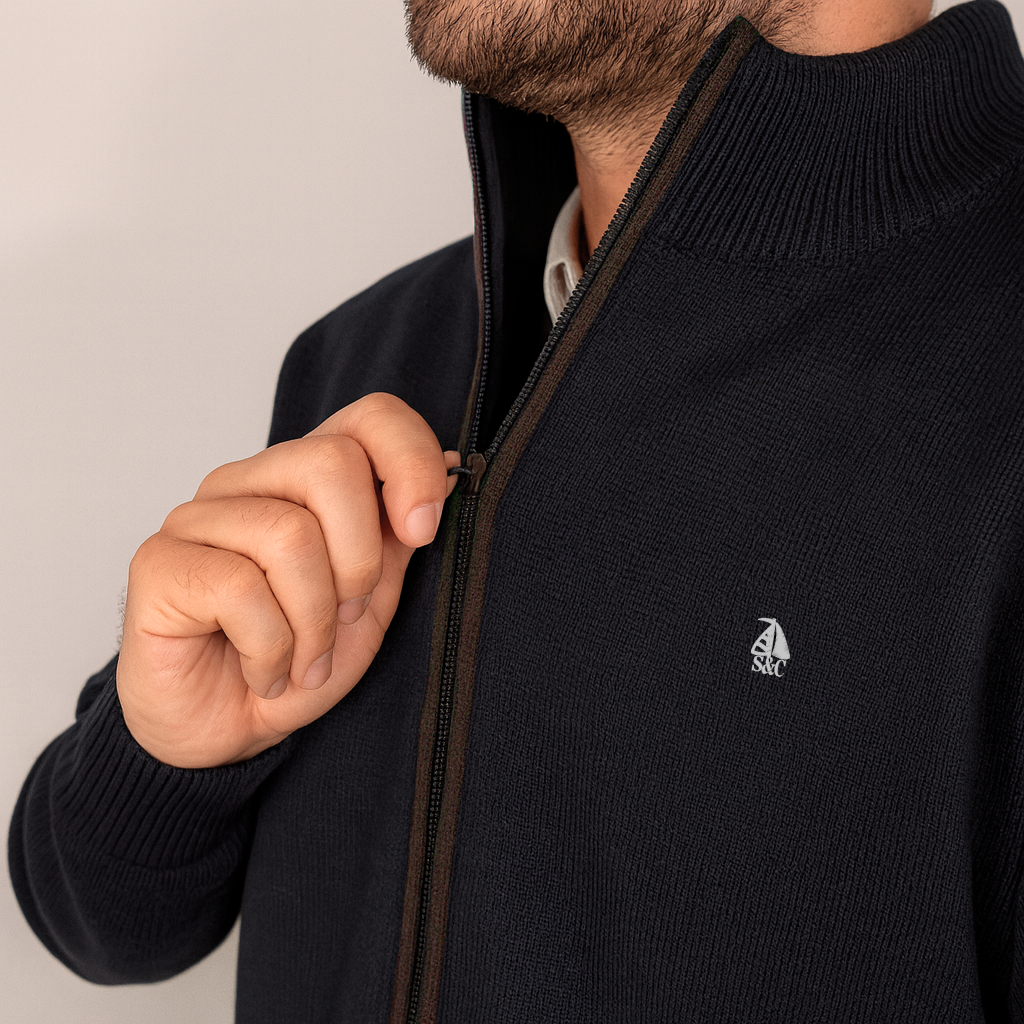 Chaqueta cerrojillo marino