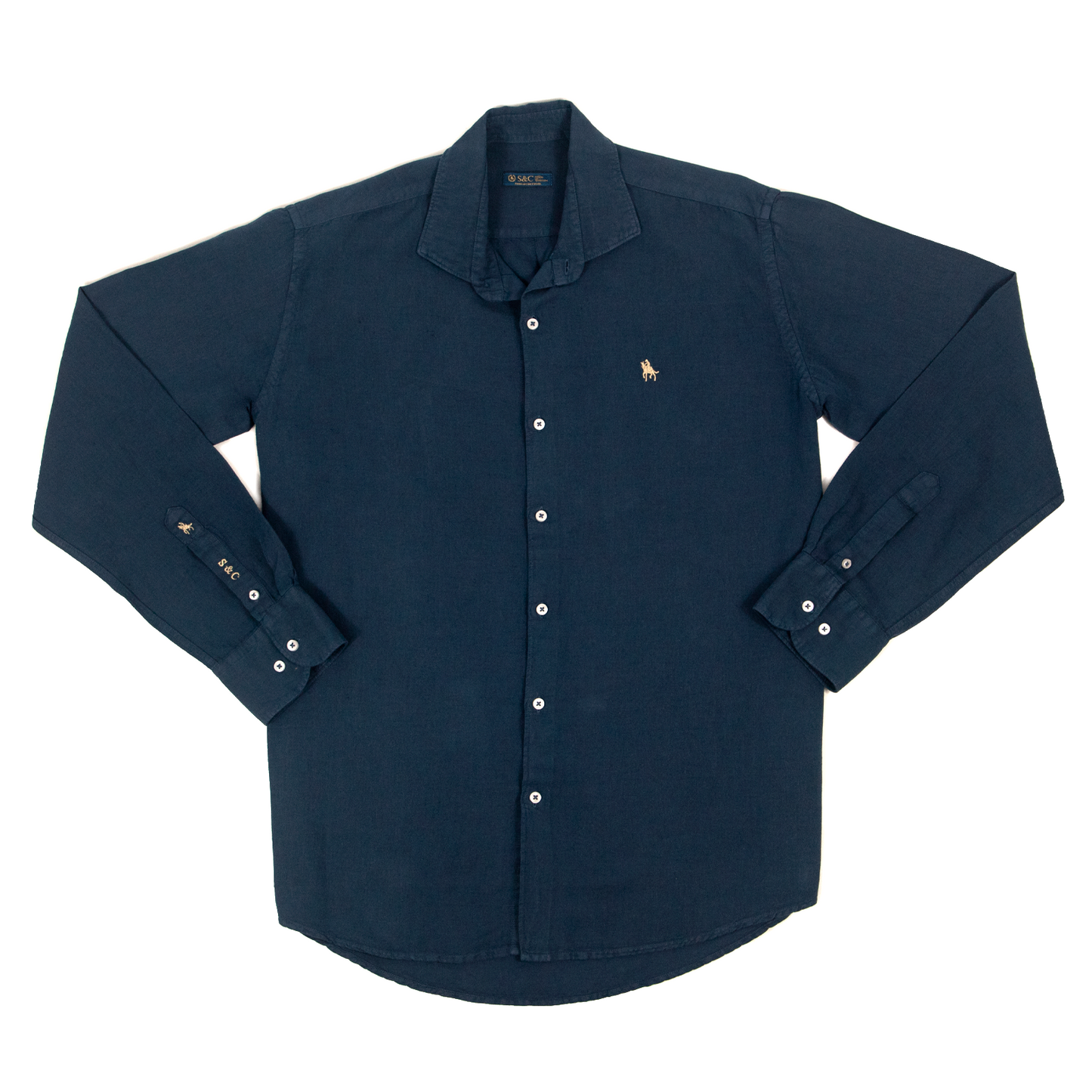 Camisa lino Marino