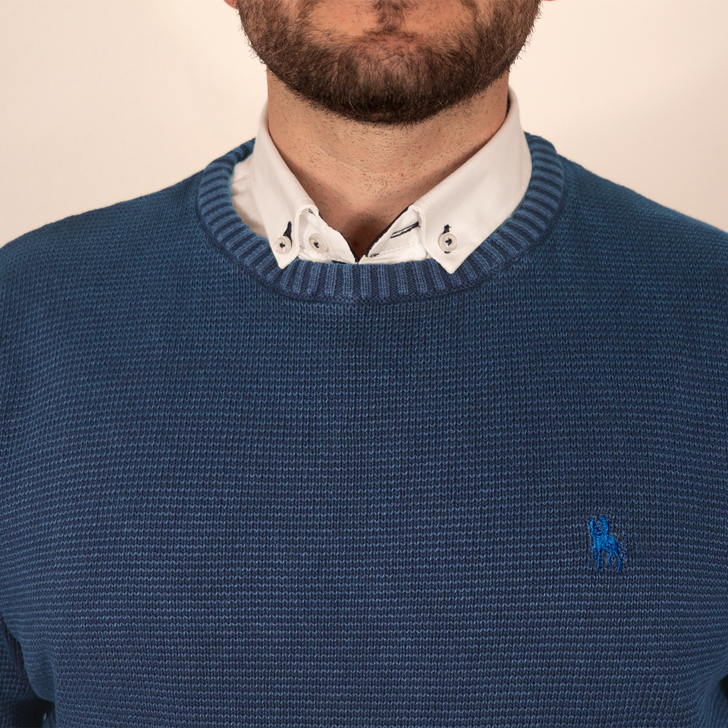 Jersey Hombre Punto Azul
