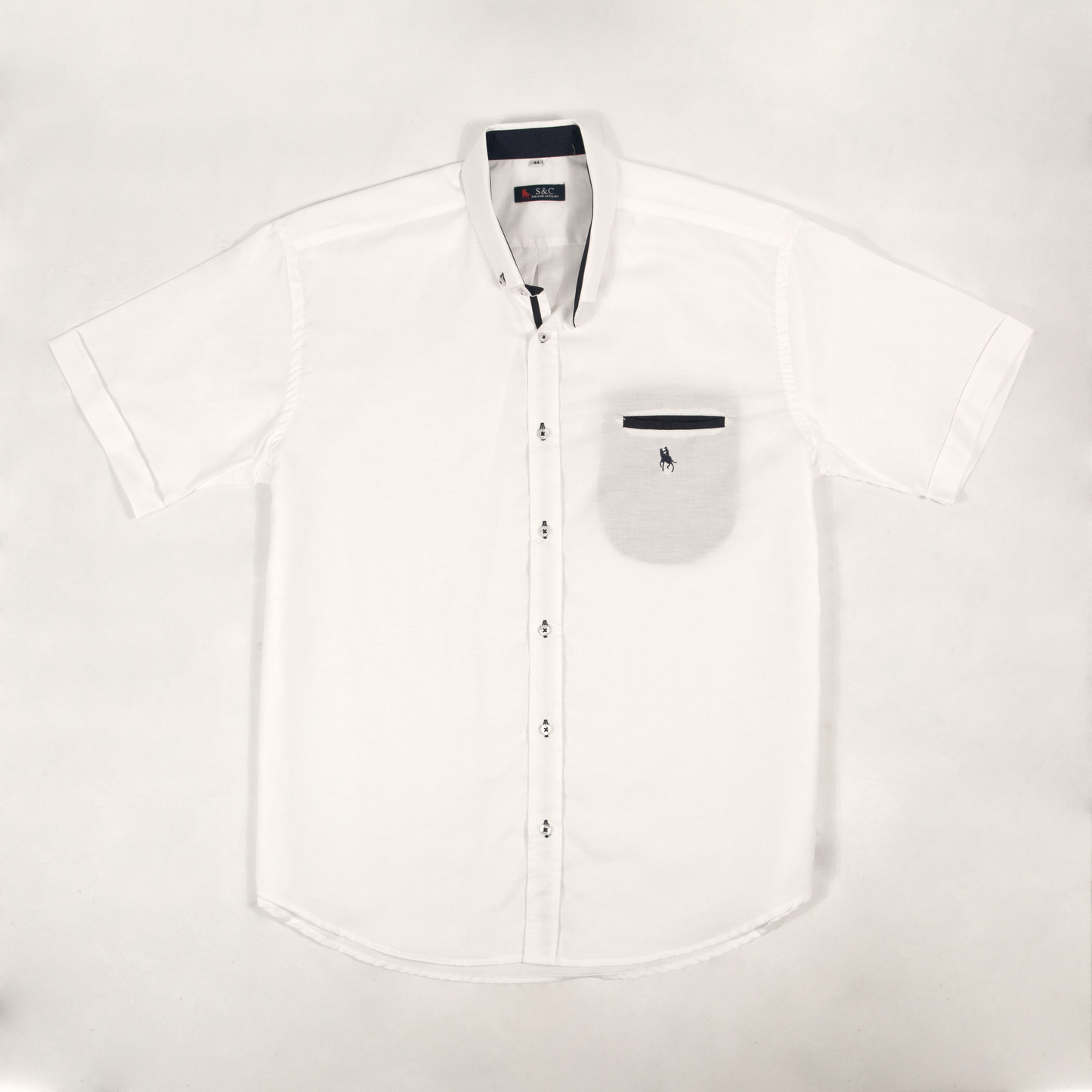 Camisa Hombre Manga Corta Blanca