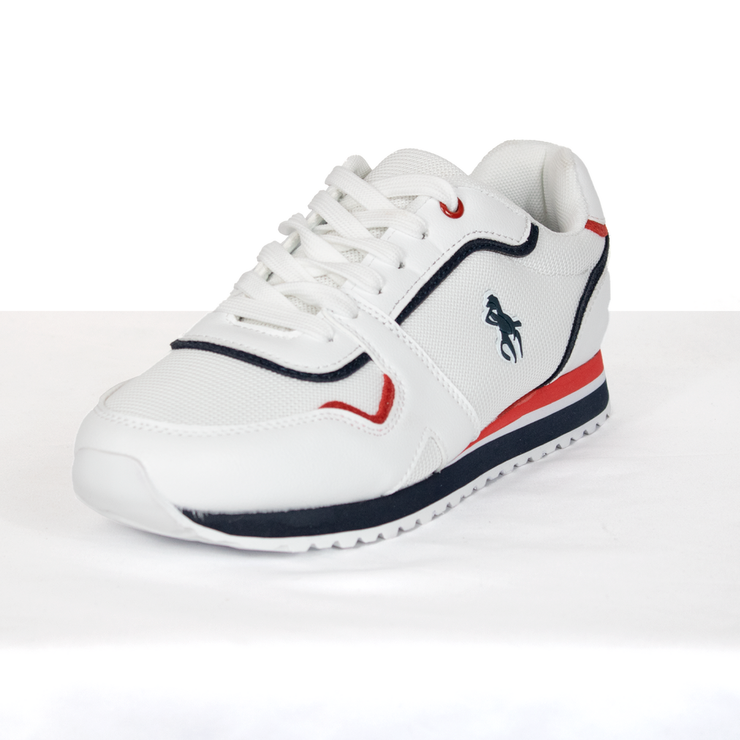 Zapatilla hombre blanca con rojo