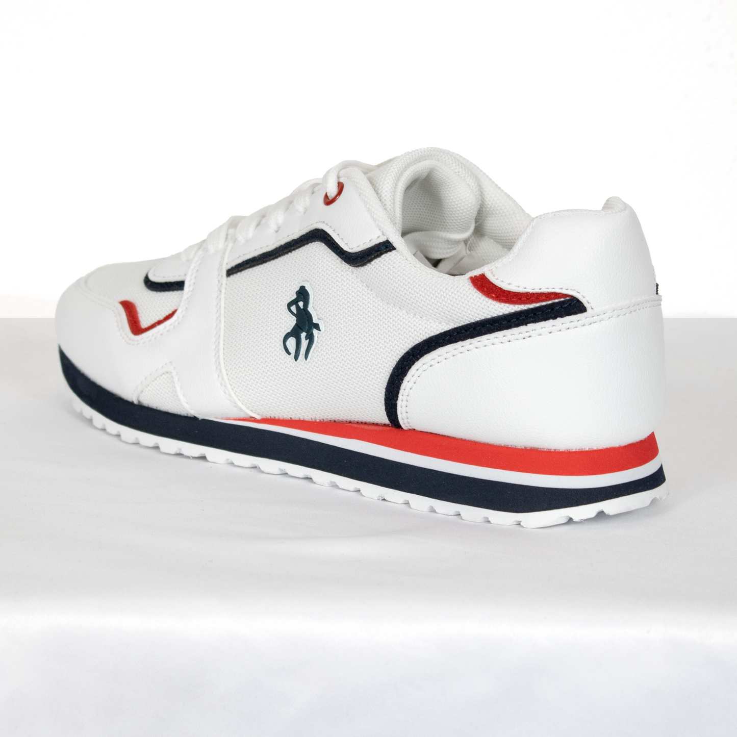 Zapatilla hombre blanca con rojo
