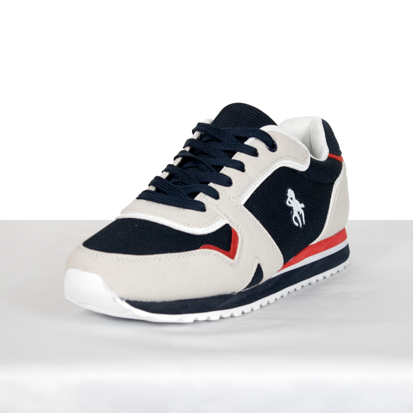 Zapatilla hombre beige con marino