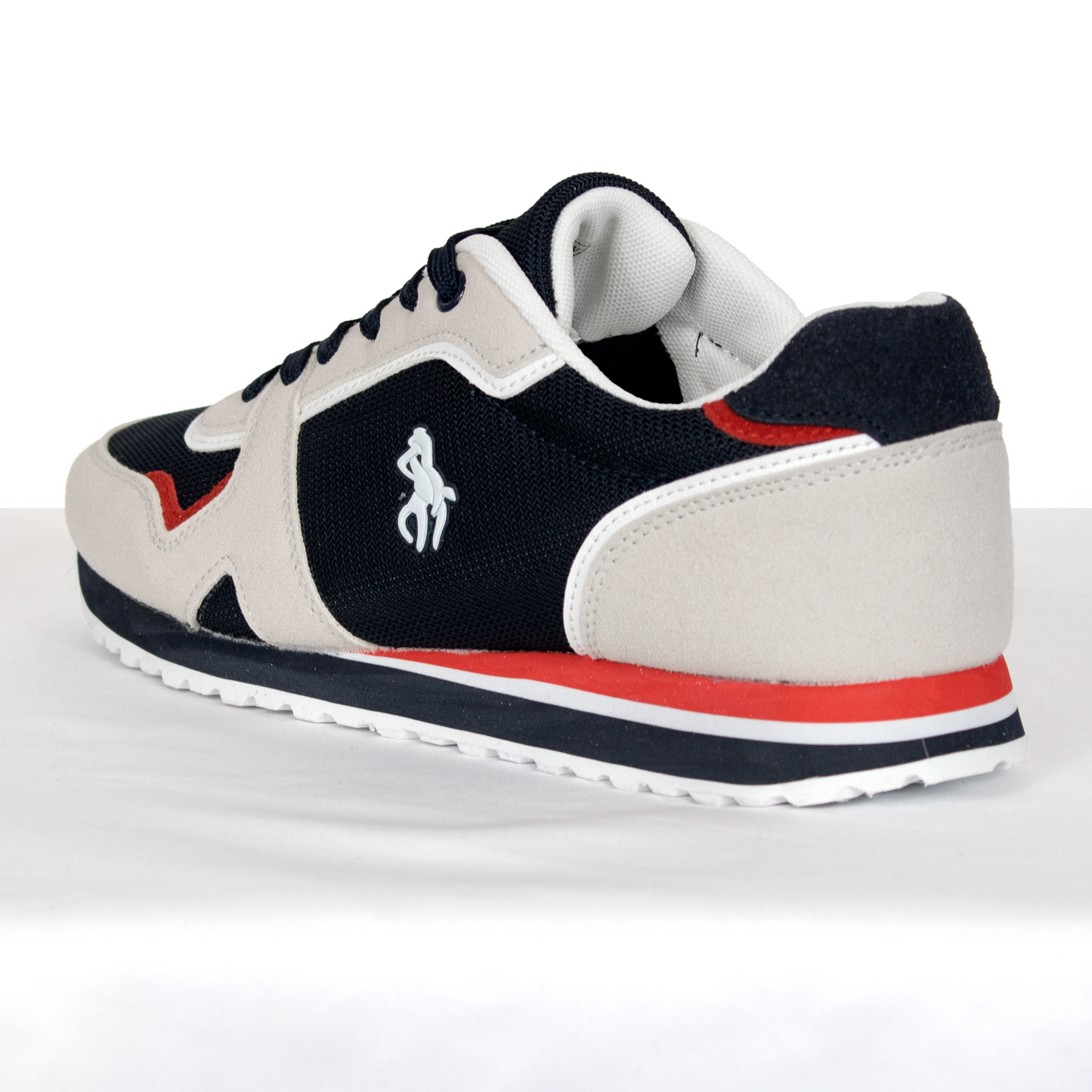 Zapatilla hombre beige con marino