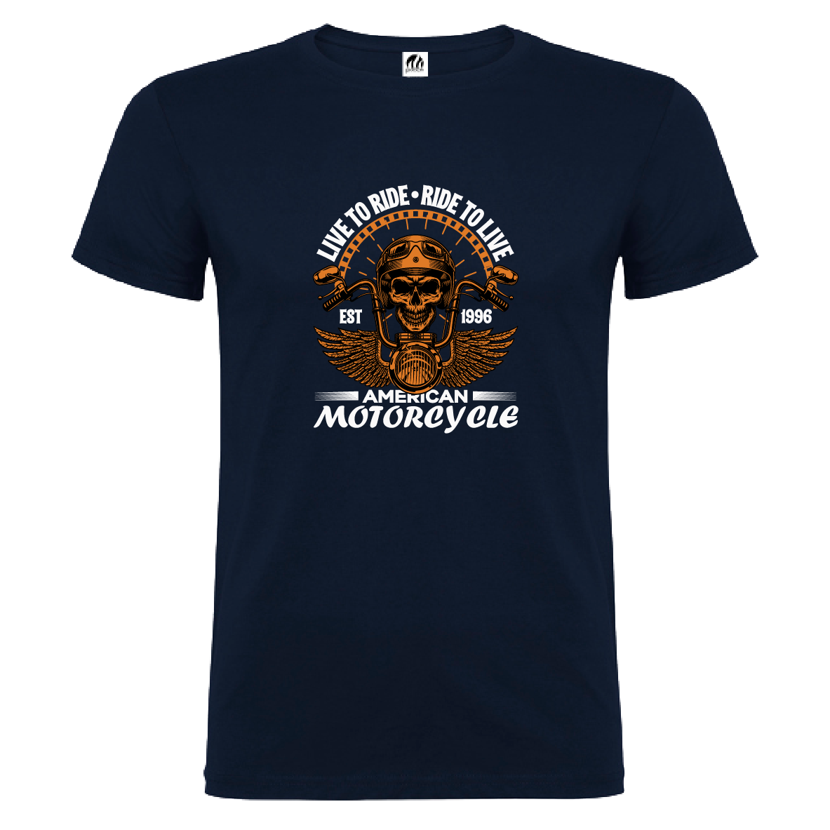 Camiseta Manga Corta Hombre Personalizada "Live to Ride"