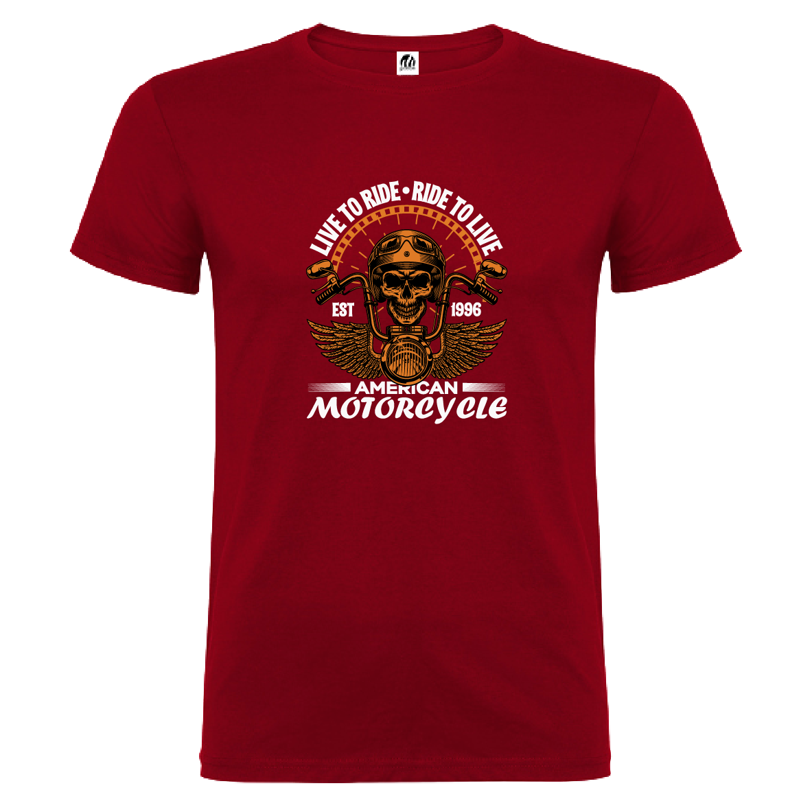 Camiseta Manga Corta Hombre Personalizada "Live to Ride"