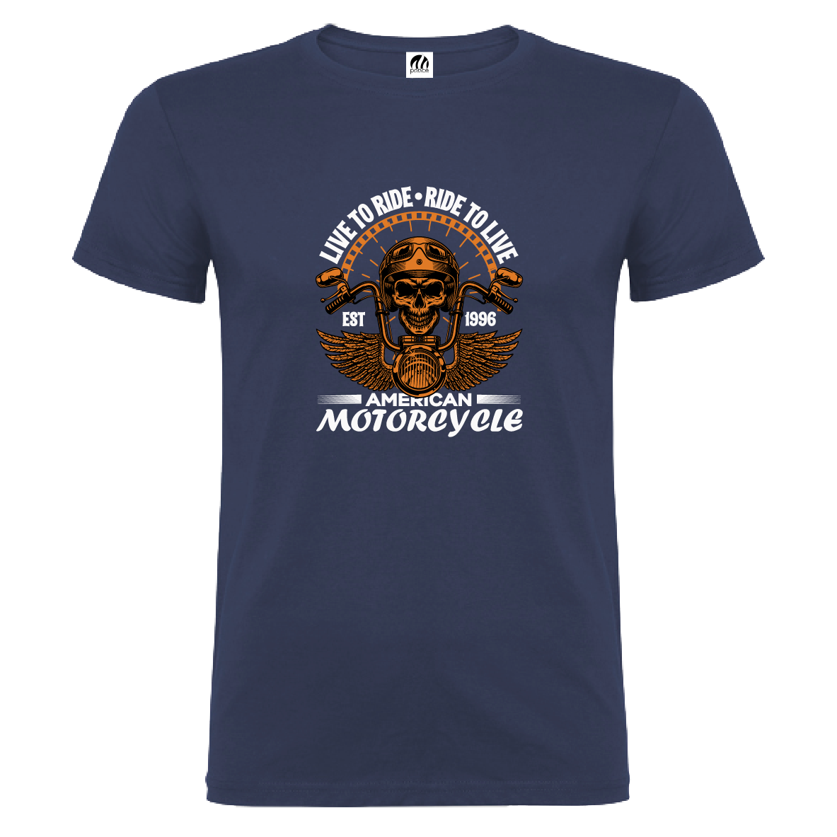 Camiseta Manga Corta Hombre Personalizada "Live to Ride"