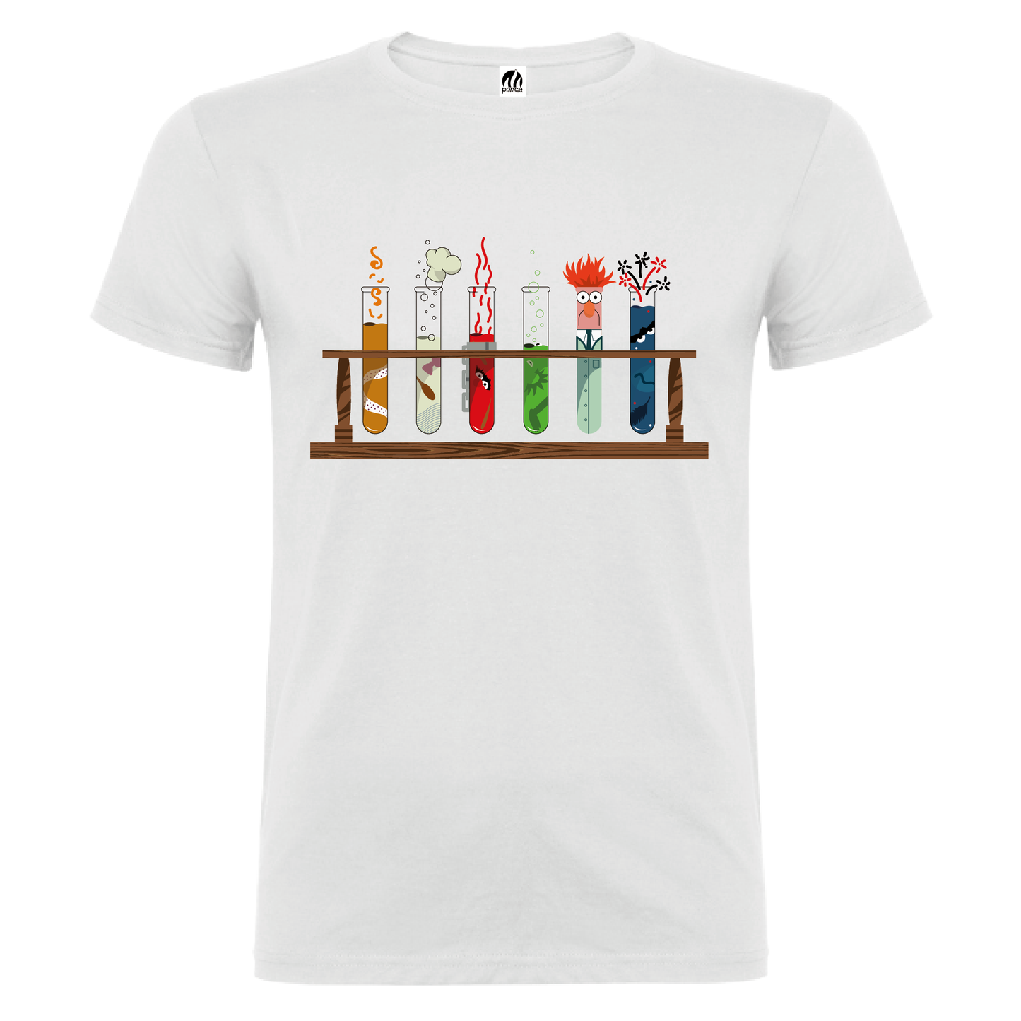 Camiseta Manga Corta Hombre Personalizada "Barrio Sésamo Ciencia"