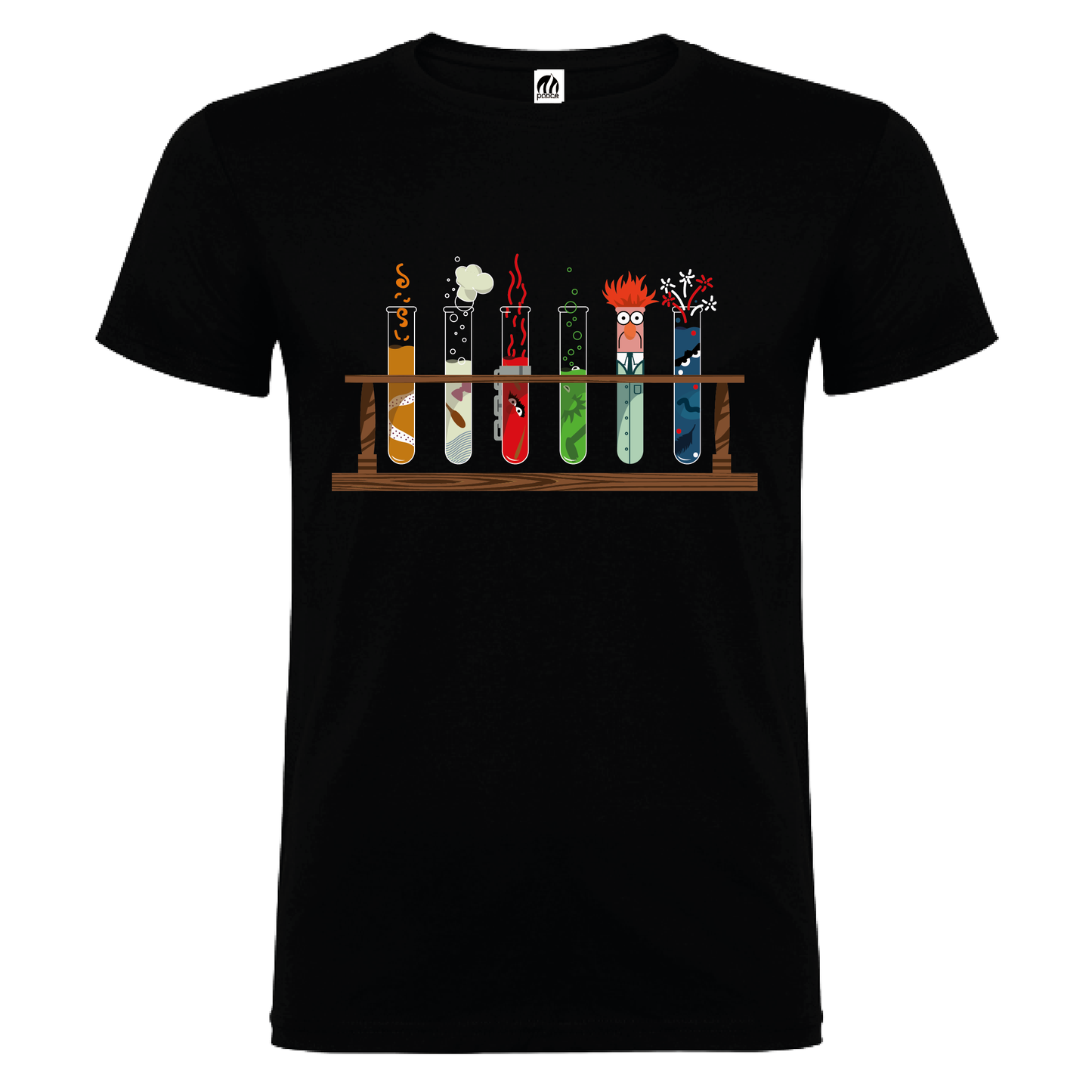 Camiseta Manga Corta Hombre Personalizada "Barrio Sésamo Ciencia"