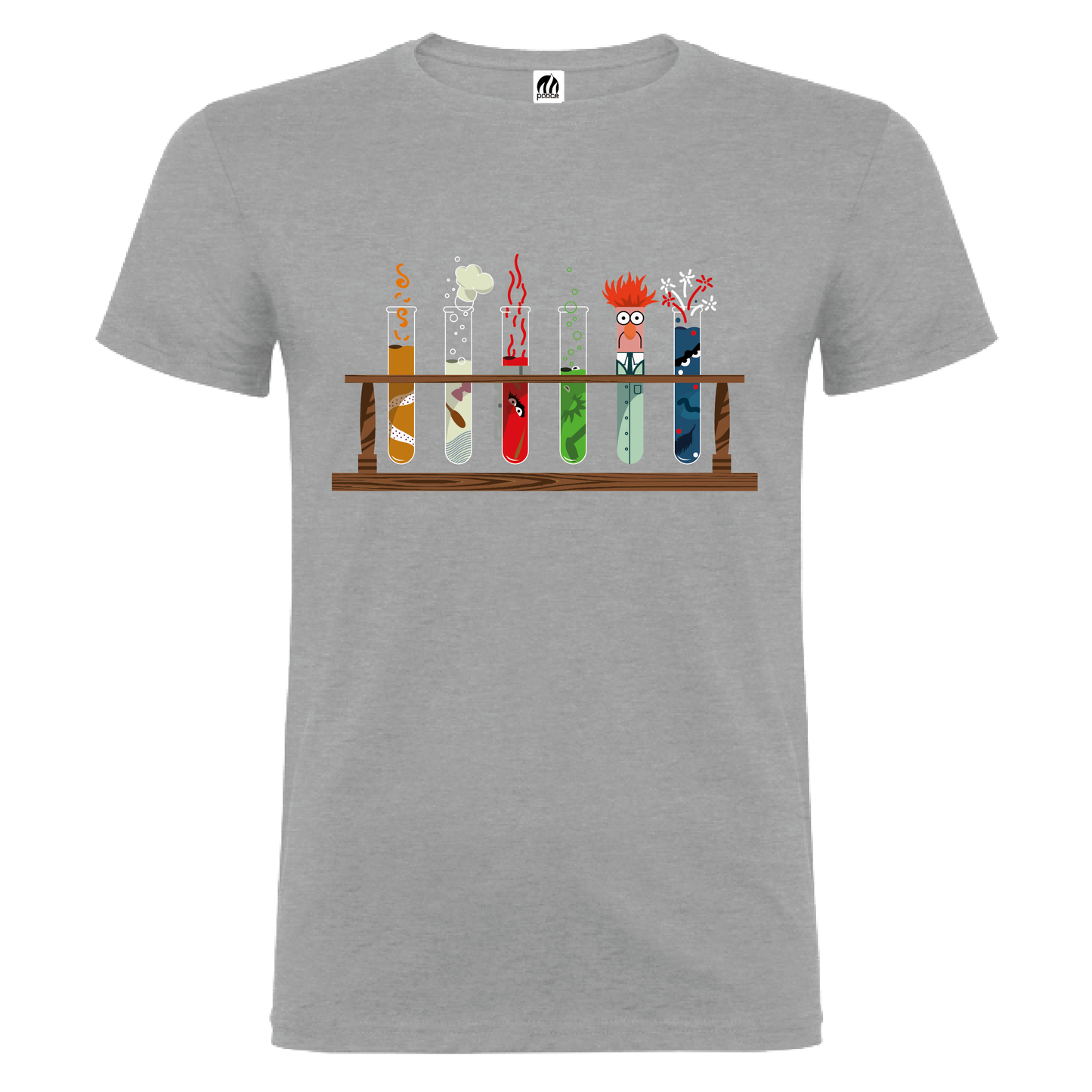 Camiseta Manga Corta Hombre Personalizada "Barrio Sésamo Ciencia"