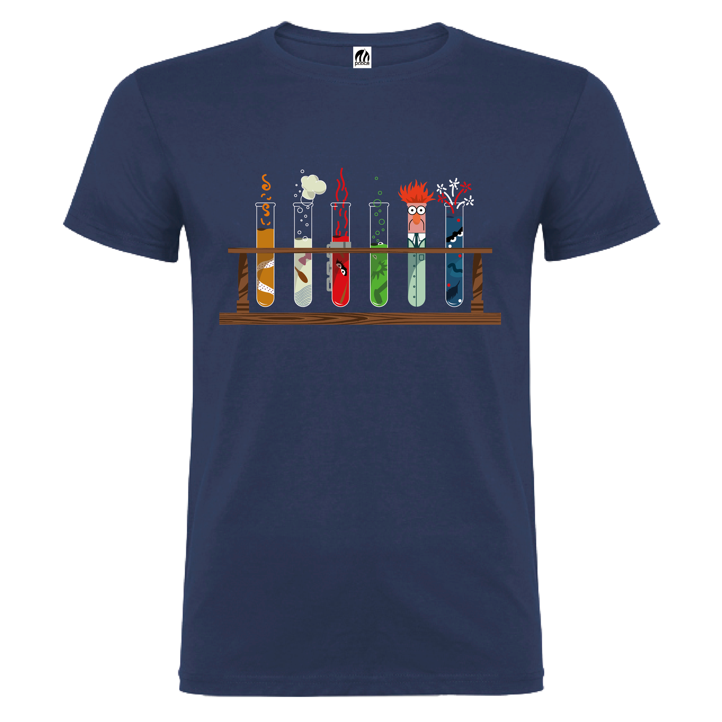 Camiseta Manga Corta Hombre Personalizada "Barrio Sésamo Ciencia"