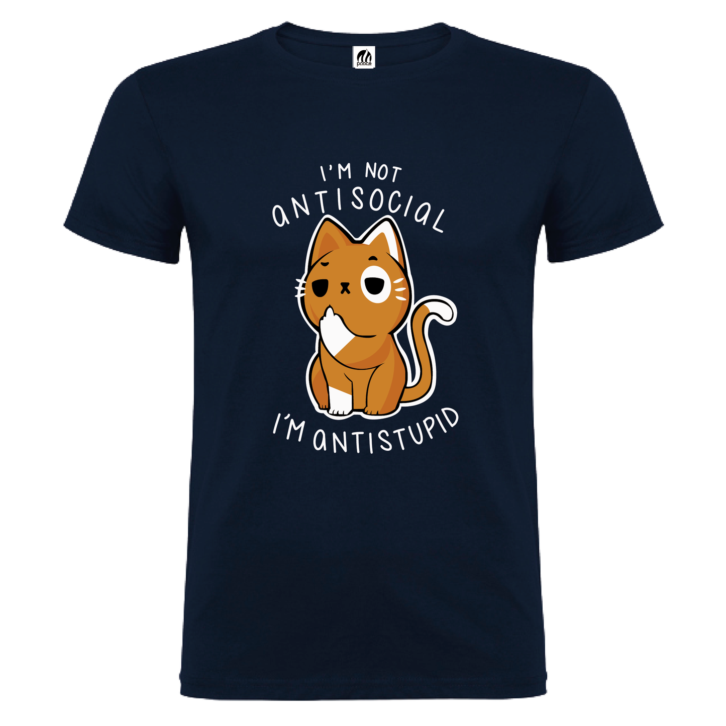 Camiseta Manga Corta Hombre Personalizada "Antisocial"