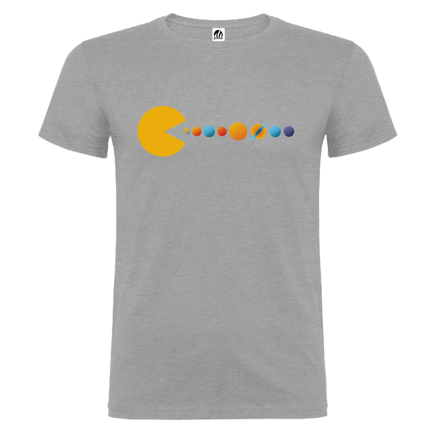 Camiseta Manga Corta Hombre Personalizada "Pac Man Planetas"
