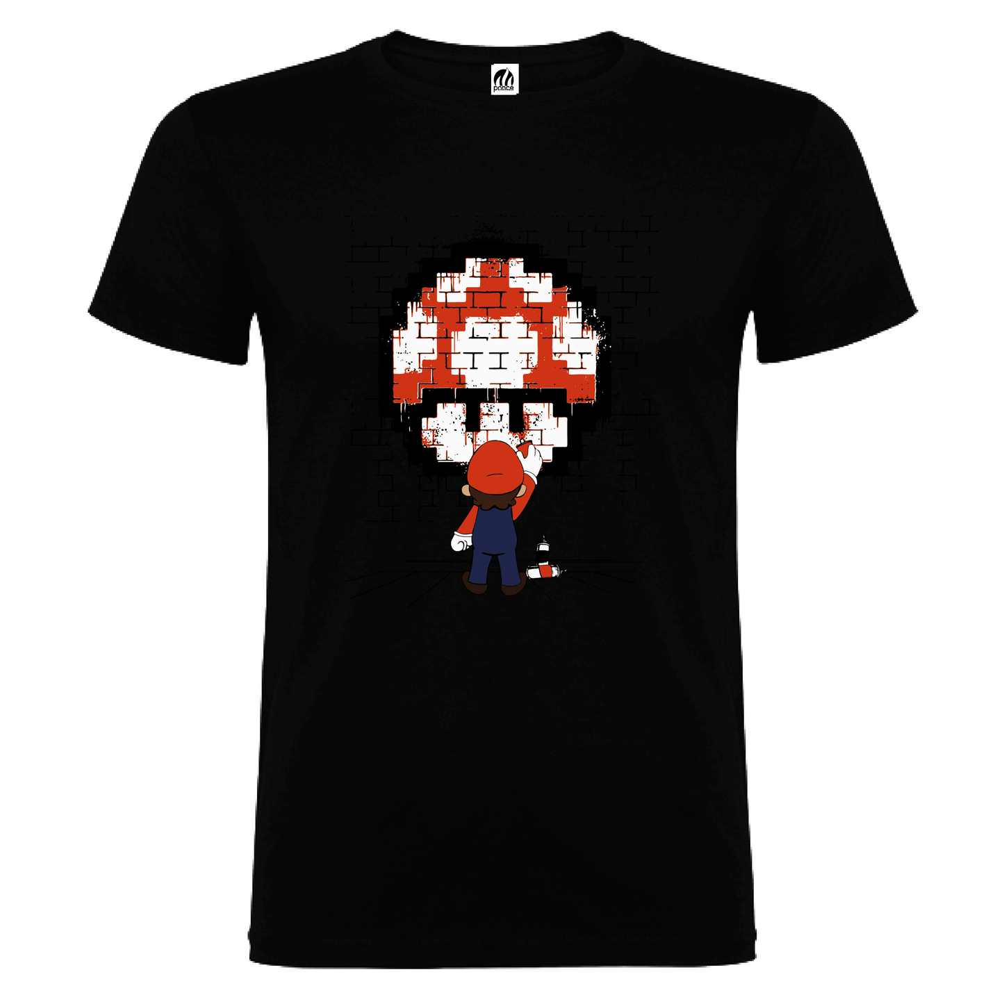 Camiseta Manga Corta Hombre Personalizada "Mario Bros Graffiti"