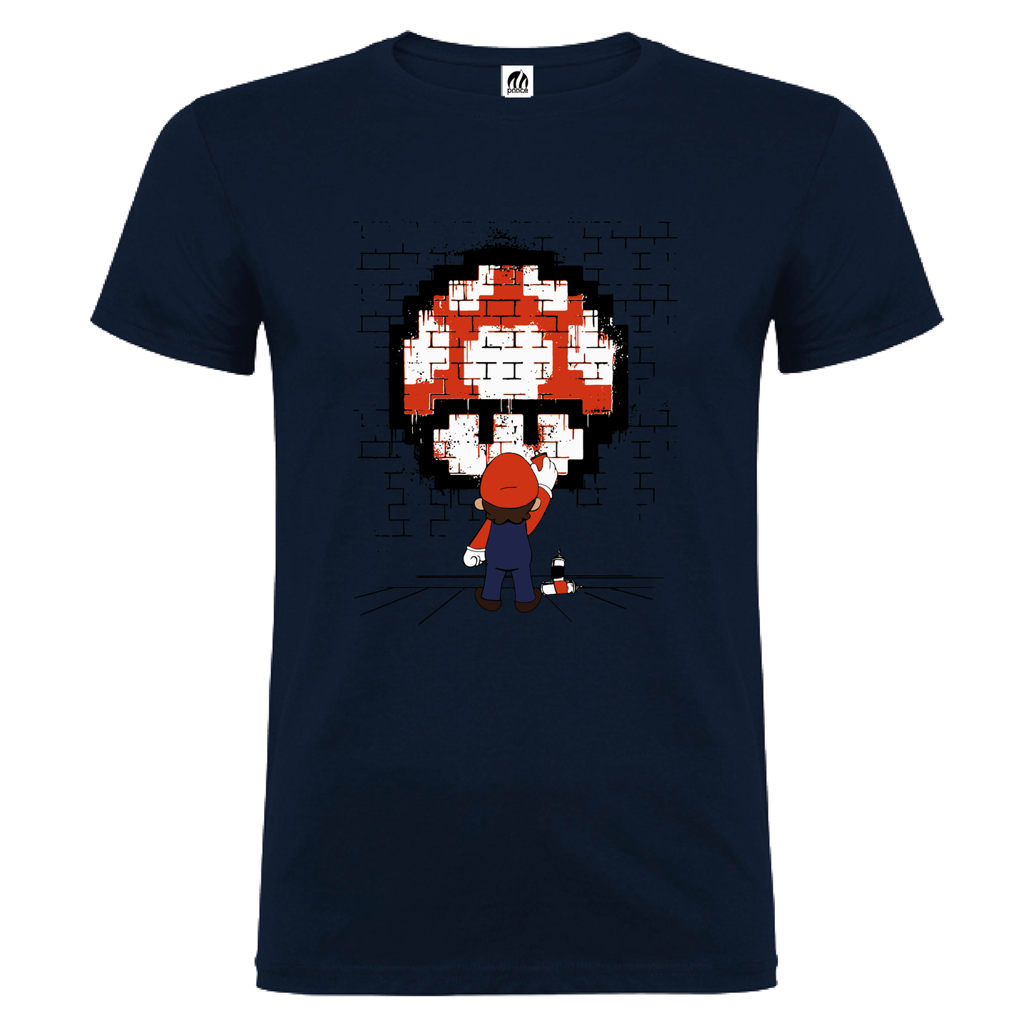Camiseta Manga Corta Hombre Personalizada "Mario Bros Graffiti"