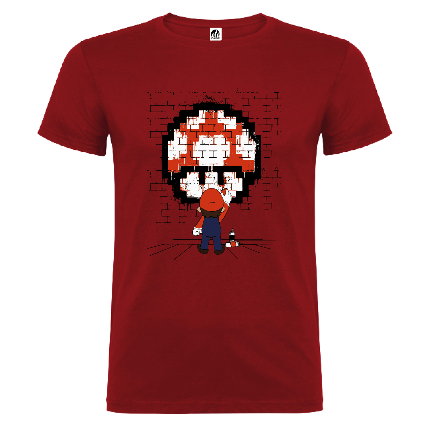 Camiseta Manga Corta Hombre Personalizada "Mario Bros Graffiti"