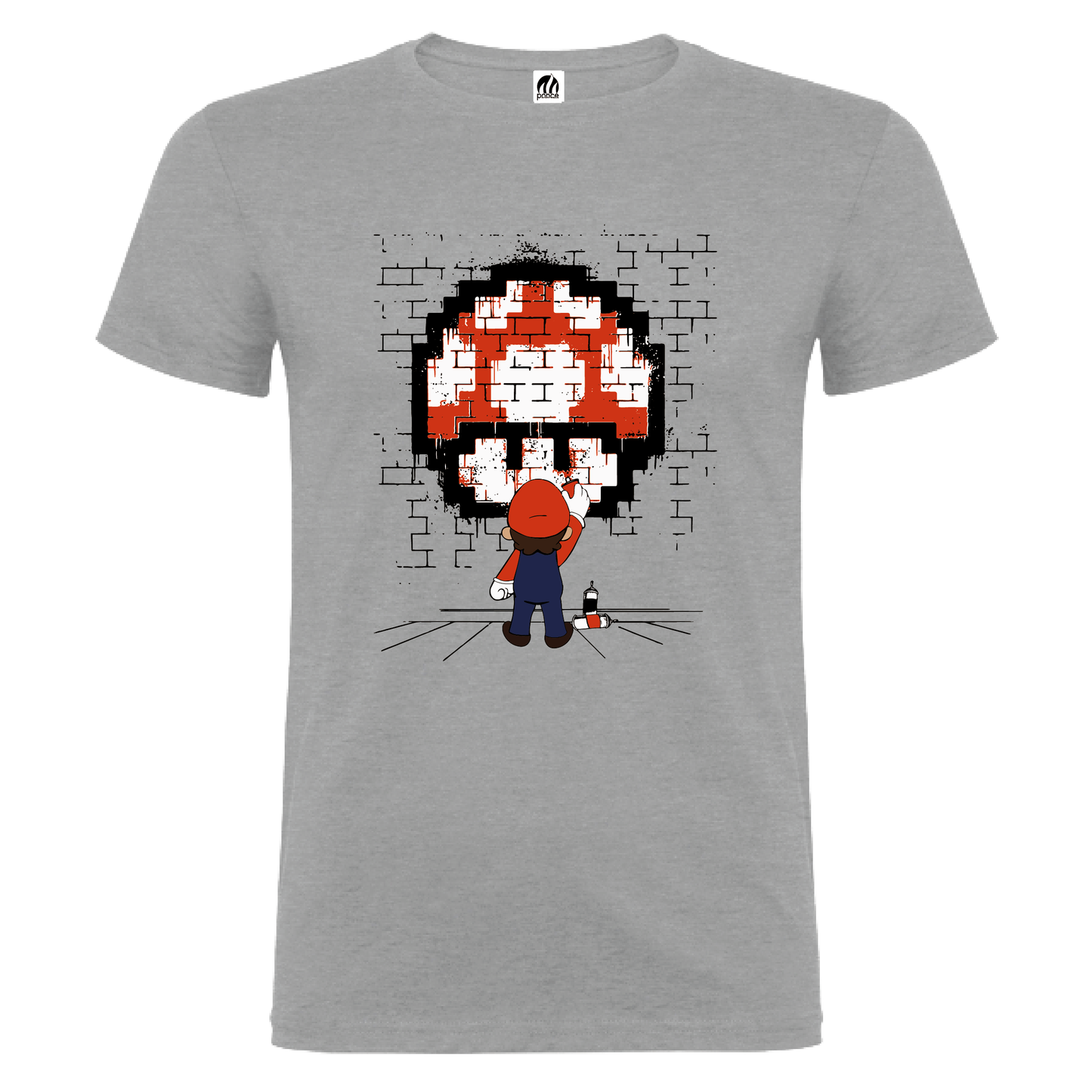 Camiseta Manga Corta Hombre Personalizada "Mario Bros Graffiti"
