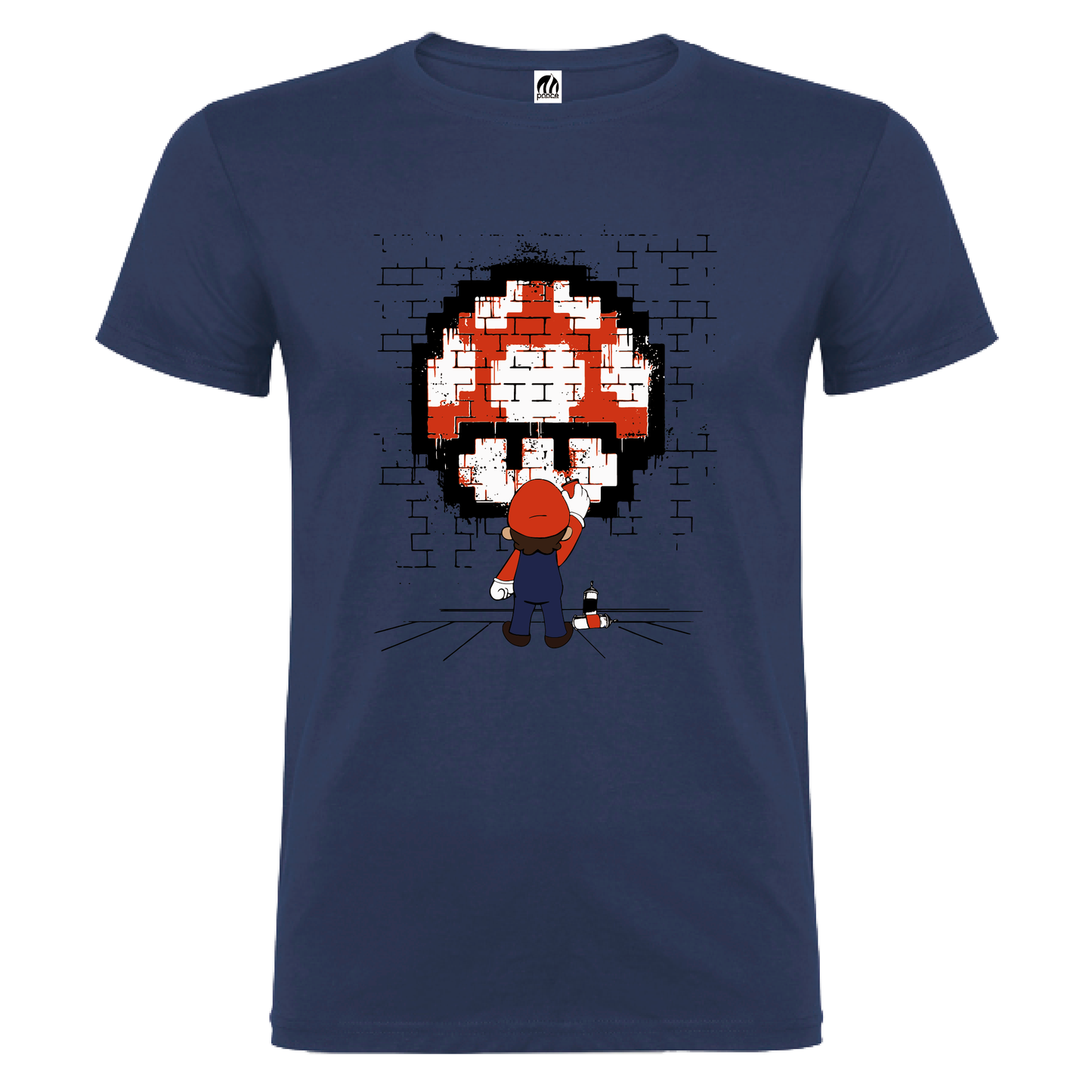 Camiseta Manga Corta Hombre Personalizada "Mario Bros Graffiti"