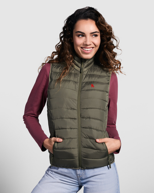Chaleco acolchado mujer tacto pluma