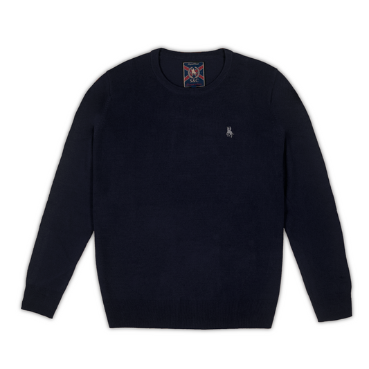 Jersey Hombre Marino Cuello Redondo Básico
