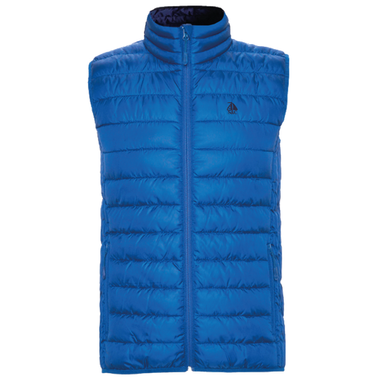 Chaleco acolchado azul royal.