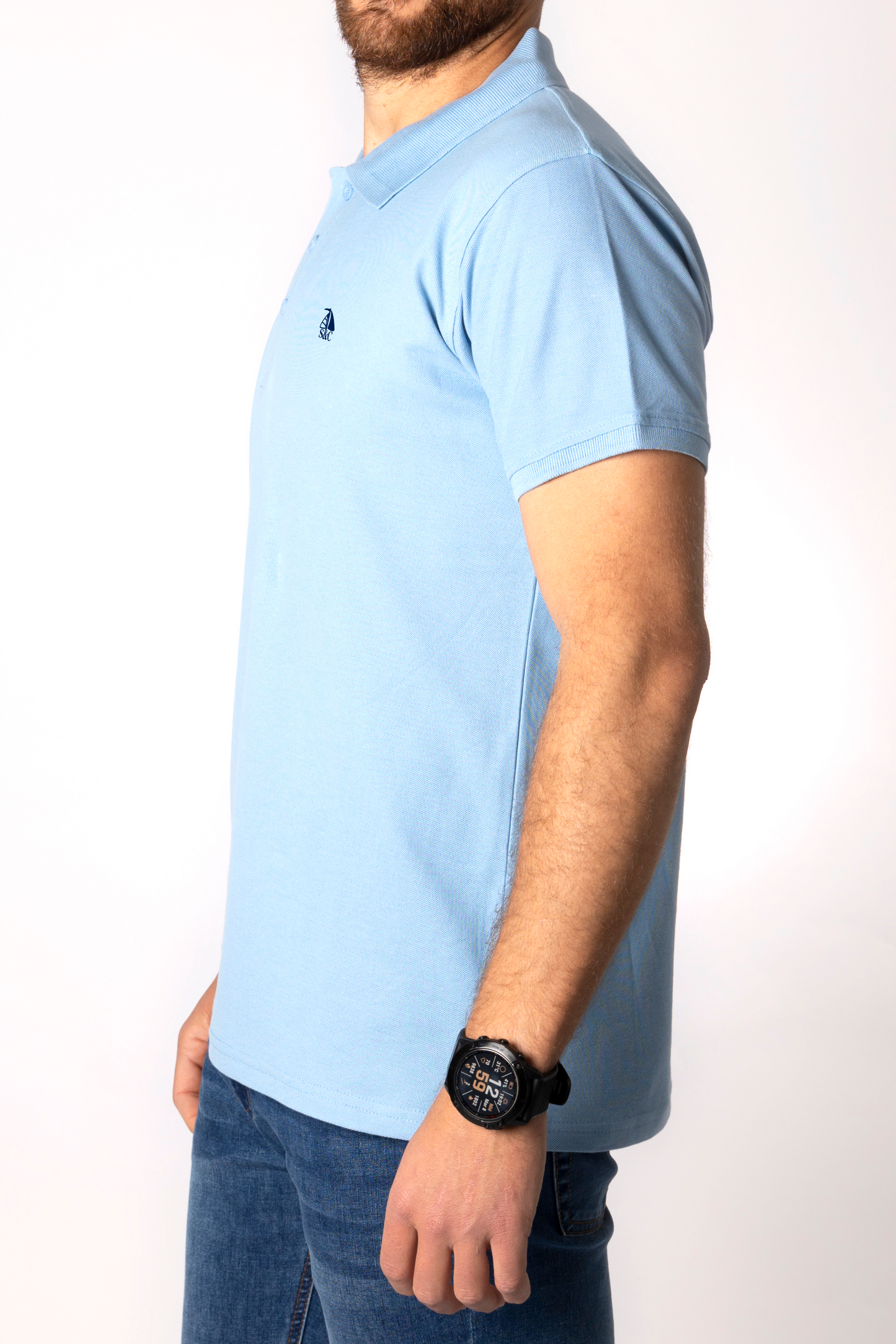 Polo manga corta Azul Celeste